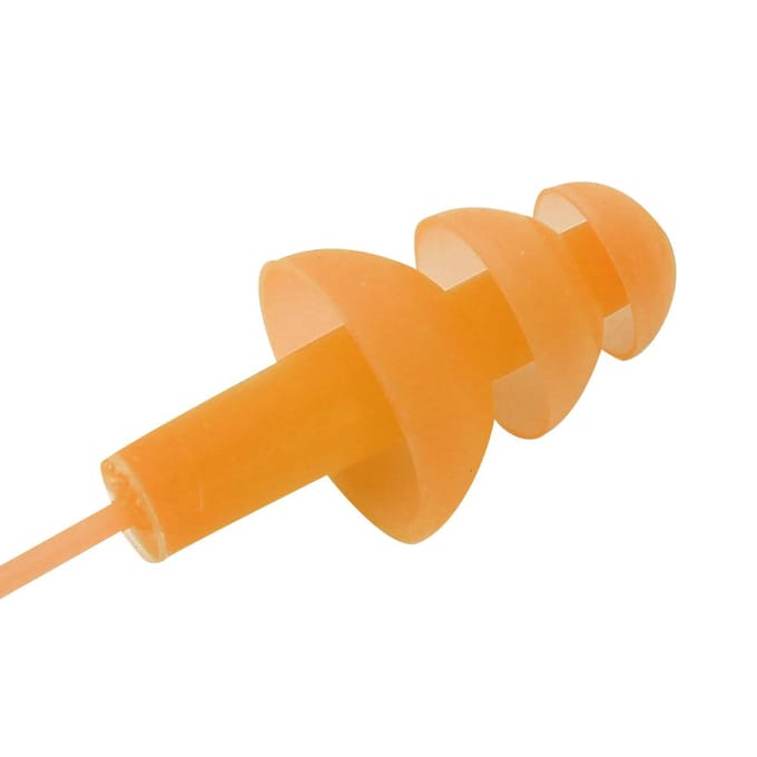 Waterdichte Zachte Siliconen Met Koord Geluidsdempende Zwem Oordopjes Oorbeschermer(Oranje)