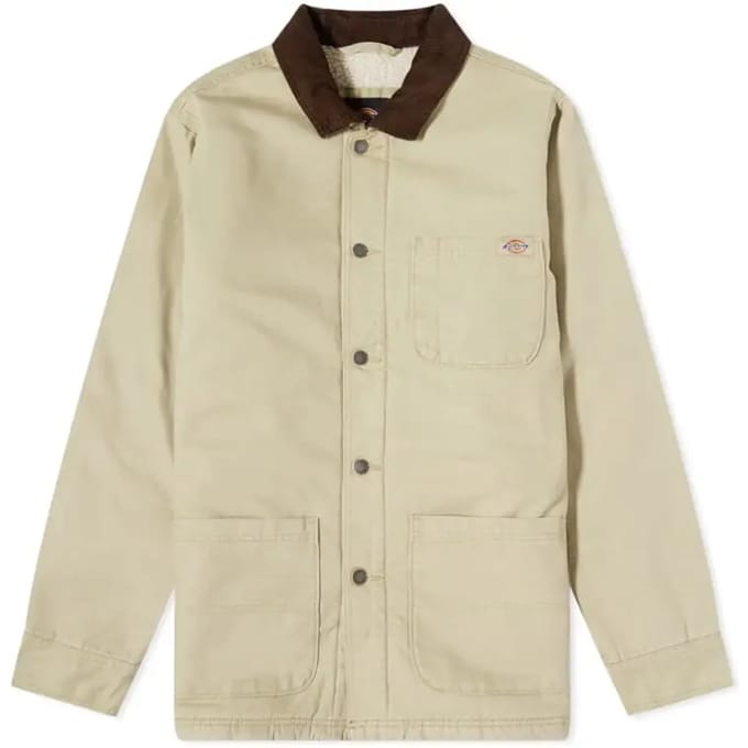 Werkkleding herenjack Duck Canvas Chore Coat Stone Washed Desert Sand