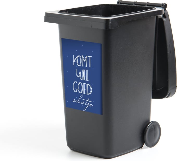 Container sticker Beterschap - Quote - Blauw - 40x60 cm - Kliko sticker