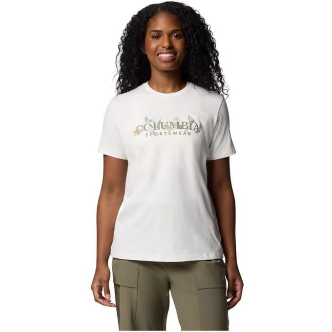 Columbia Dames/Dames Gebonden Schoonheid Logo T-Shirt (Beige)