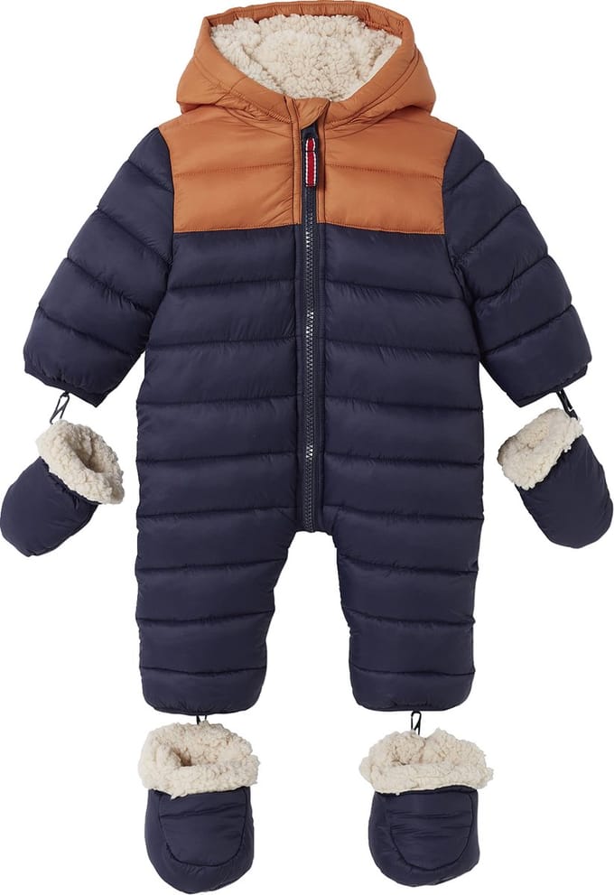 Vertbaudet Colorblock kruippakje baby gevoerd en gewatteerd