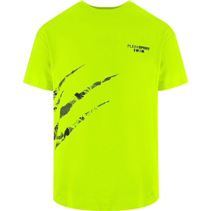 Plein Sport Scratch Logo Geel Fluo T-shirt