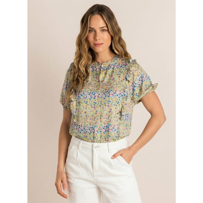 IVY BEAU Pleun Tops - Sand/Multi-Colour - maat 36