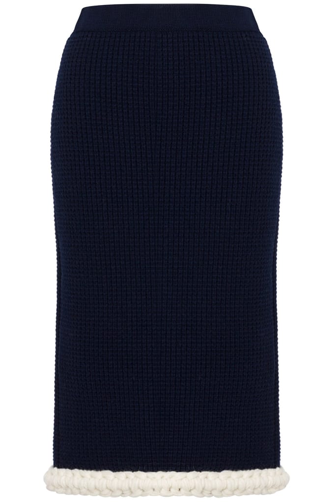Moschino Superfine Lambswool Skirt Blue Taglia: 44 | Minigonne Outlet | Donna | Blu