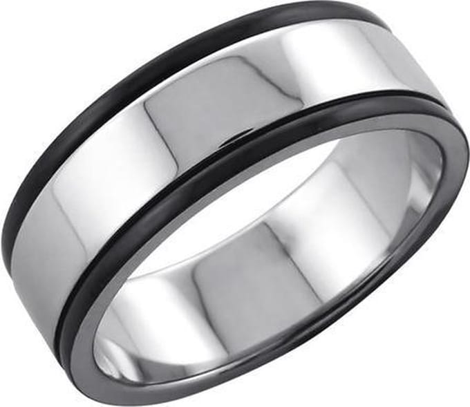 Amanto Ring Ave - 316L Staal - 8 mm - Maat 63 - 20