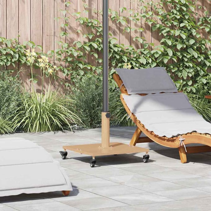 vidaXL - Parasolvoet - 26.75 - kg - Licht - Hout - Vierkant - Verstelbaar