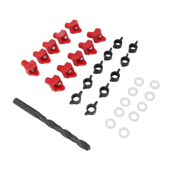Horizontale Kip Waternippels Plastic Automatische Pluimvee Waterbak Kit voor Pijp Emmer red