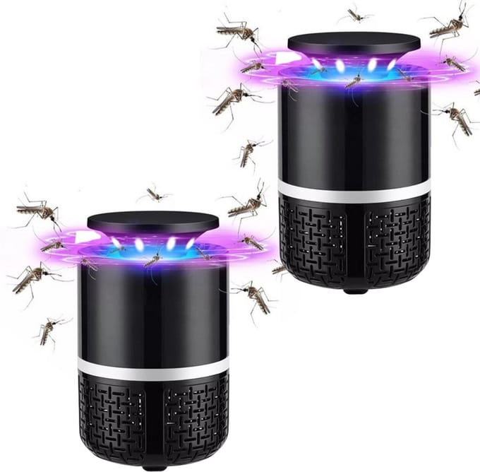 Home & Marker - 2 Stuks - Anti-Muggen LED Apparaat USB - Bionic Violet Wave Technologie - 20-50m² Dekking - Zwart - ANTIMOSQUITO