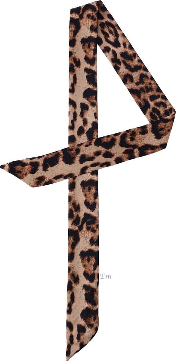 Emilie Scarves - sjaal - satijn - haarsjaal - lint handtas - panterprint