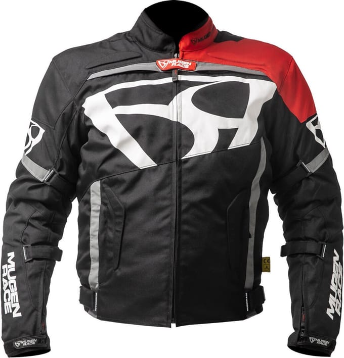 MUGENRACE Aggressore-T Zwart Wit Fluo Gele Waterdichte Textieljas - Jas
