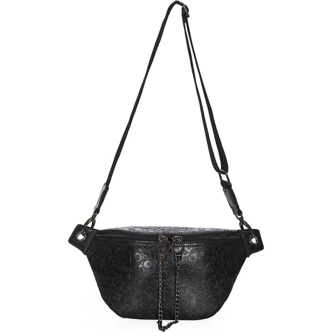 Banned - Gothic Heuptas - Damien Embossed - voor Vrouwen - zwart