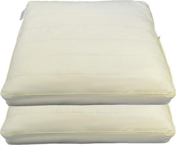 Kapok Box Hoofdkussen Set (2 Stuks) - 100% Java Kapok - 50x60x10 cm - Ecru