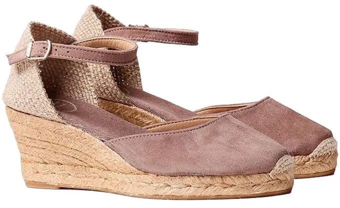 Dames espadrille van gesloten leer | LLORET-5
