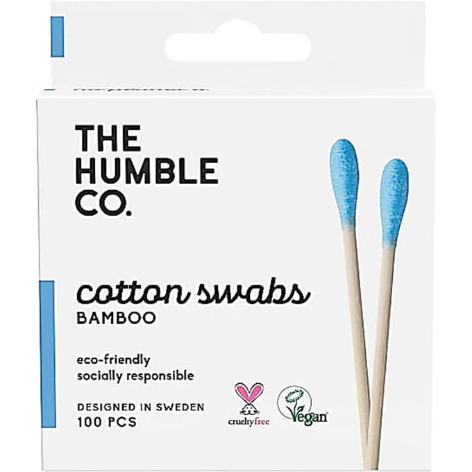 Humble Natuurlijke Wattenstaafjes - Blauw 100 pcs