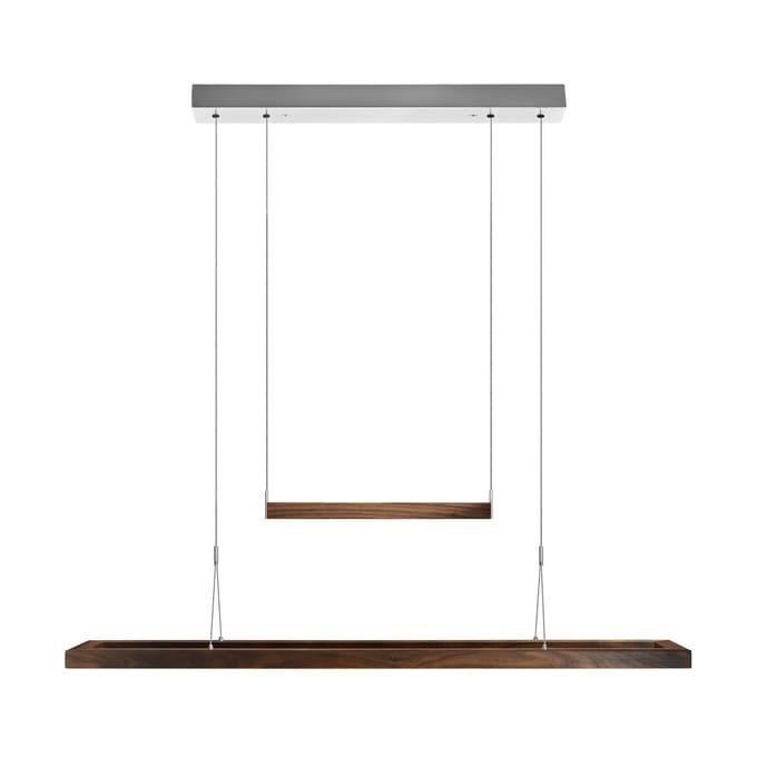 HerzBlut Amalia LED hanglamp, noten geolied