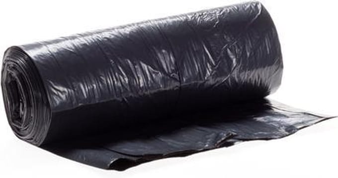 Plastic afvalzak LDPE 135x150cm 60µ - zwart