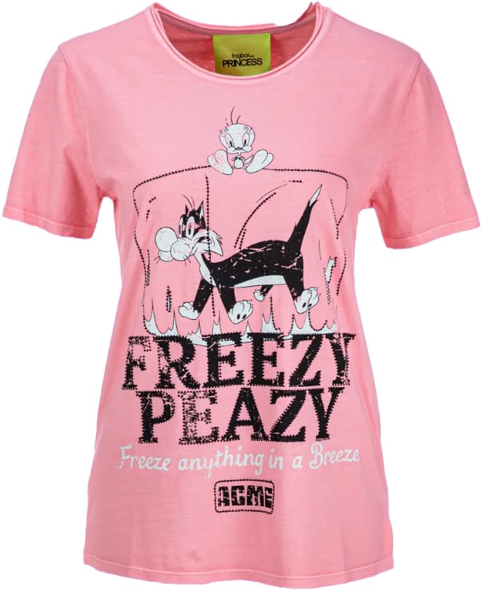 Frogbox - roze Freezy Peazy t-shirt - maat 36