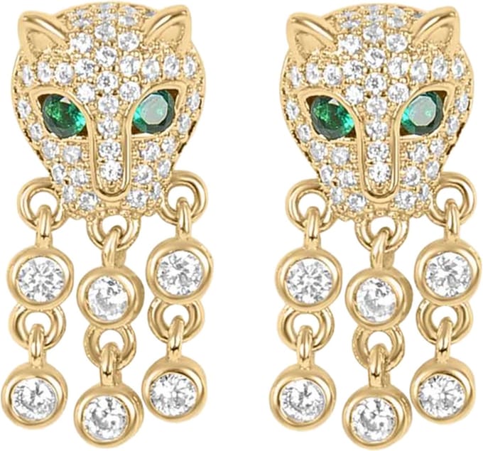 Margot Bardot Belinda Cat Head Oorbellen Gold