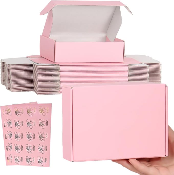 Kleine Roze Verzenddozen 7x5x2 cm - Set van 20 Sterke Kartonnen Boxen