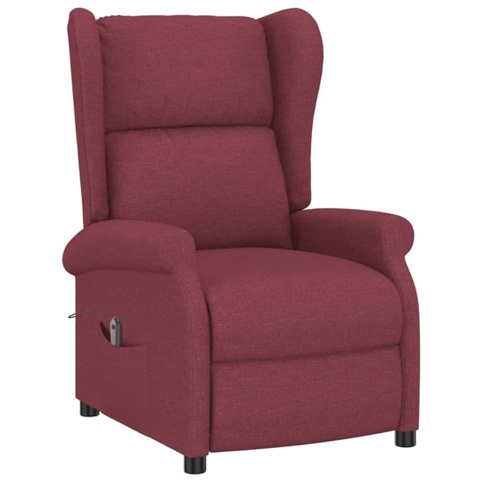 vidaXL - Fauteuil - elektrisch - verstelbaar - stof - wijnrood