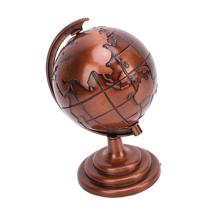 Legering Globe Model Wijnrood Decoratief Metalen Globe Ornament voor Kantoor Studiekamer Decor brown