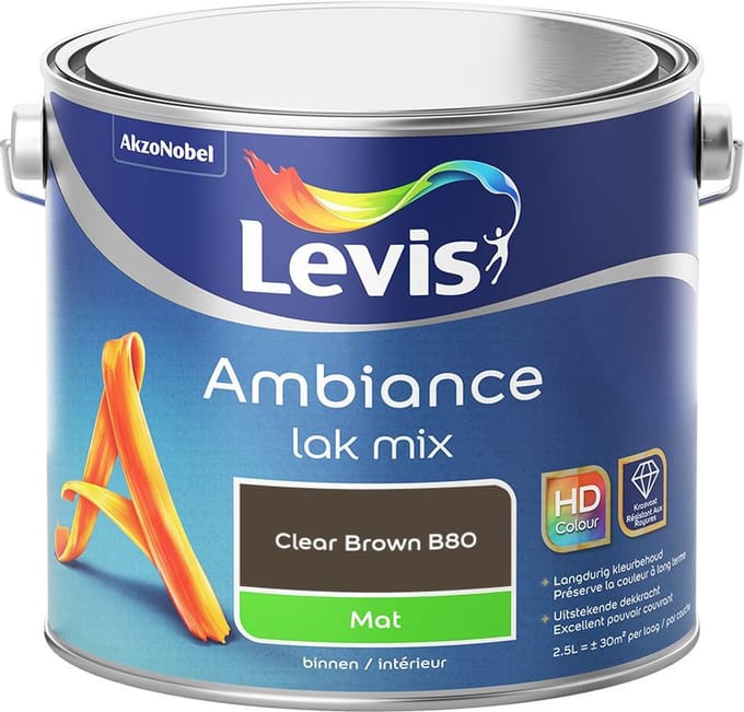 Levis - Ambiance Lak Mat Mix - Clear Brown B80 - Mengverf - 2,5 L