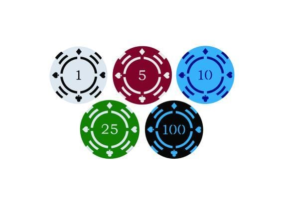 Aluminium pokerkoffer met 300 genummerde chips 11, Kaartspellen