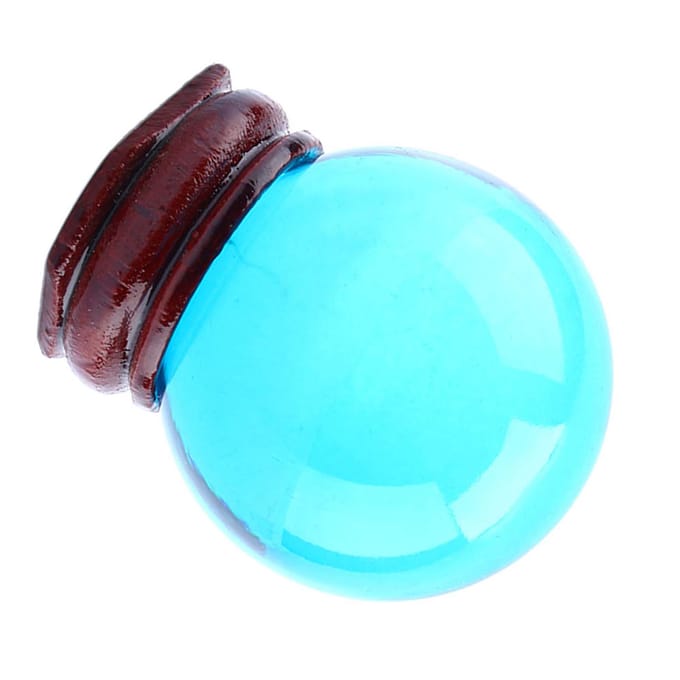 Boule de guérison en cristal de quartz bleu royal naturel rare d'Asie, 40 mm, avec support blue