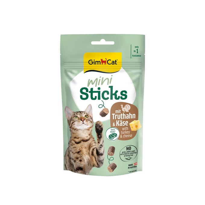 Gimcat Mini Sticks - Kattensnack - Kalkoen Kaas 50 g