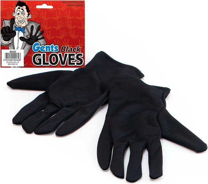 Zwarte korte handschoenen voor volwassenen