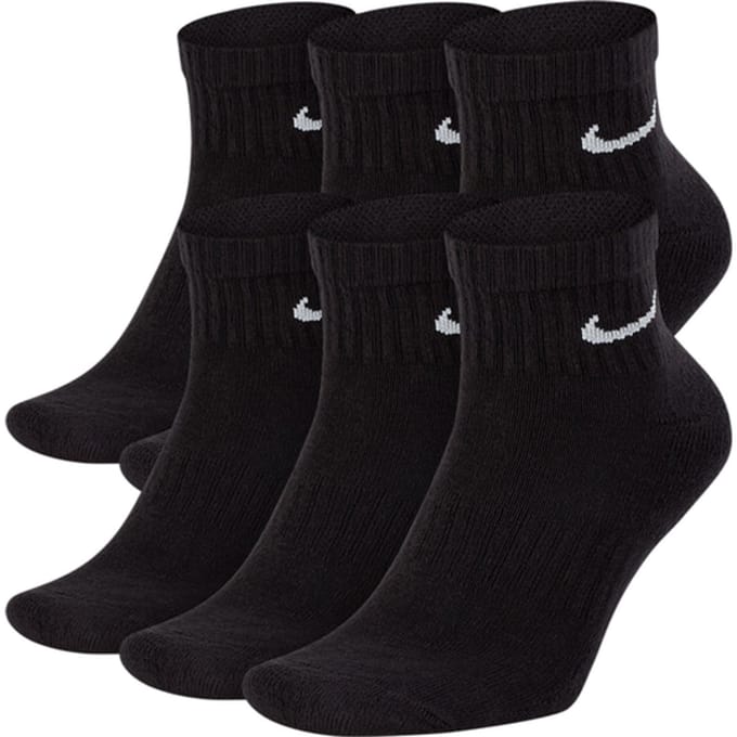 Nike Everyday Cushioned Ankle 6er Pack Sokken Zwart K010