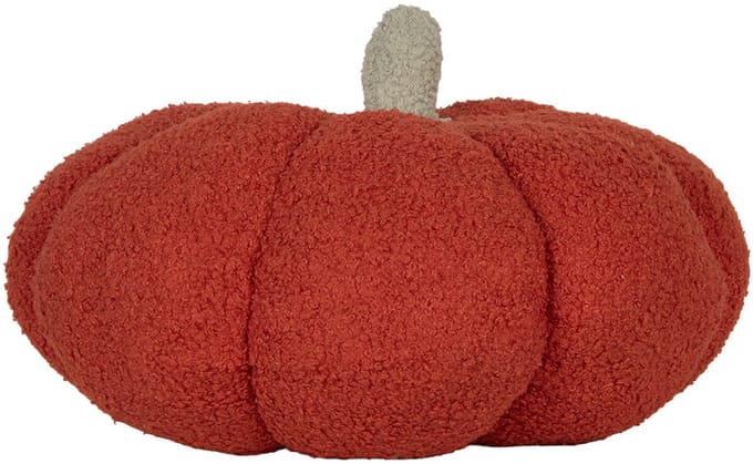 Clayre & Eef Decoratie Pompoen Ø 20x14 cm Rood Polyester Herfst decoratie
