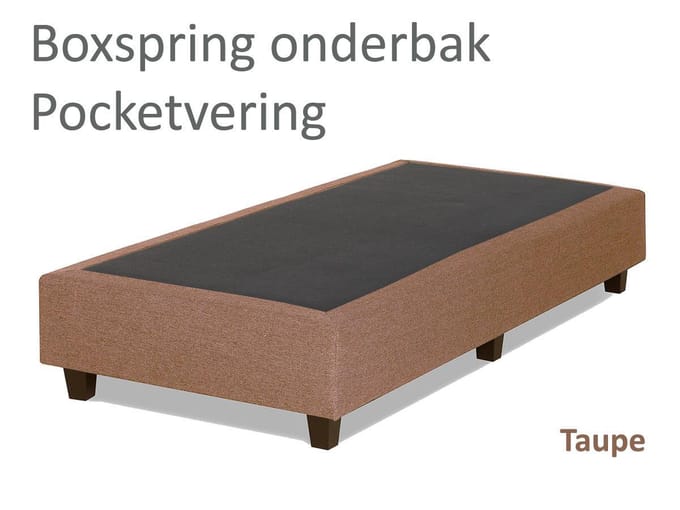 Boxspringonderbak Pocketvering, 80 x 210, Taupe | Losse boxspring | Boxspring bedbodem | Boxspring onderstel | Pocketboxspring | Boxspring zonder matras