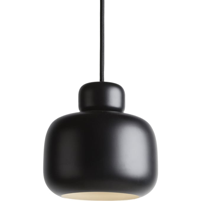 Houten Stenen Hanglamp Groot Zwart