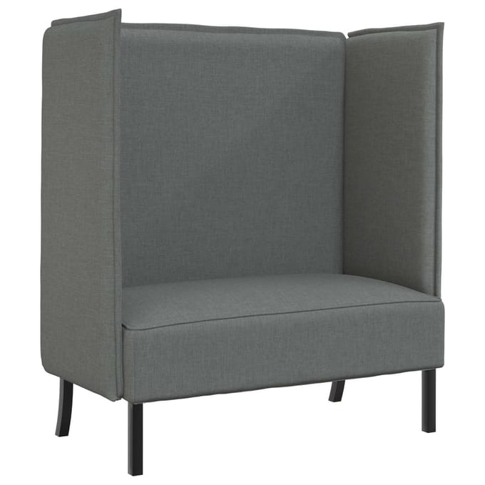 vidaXL - Hoog - rugbank - 101cm - Donkergrijs - Stof