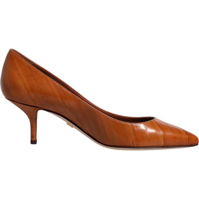 Gequiltede Leren Pumps met Spitse Neus