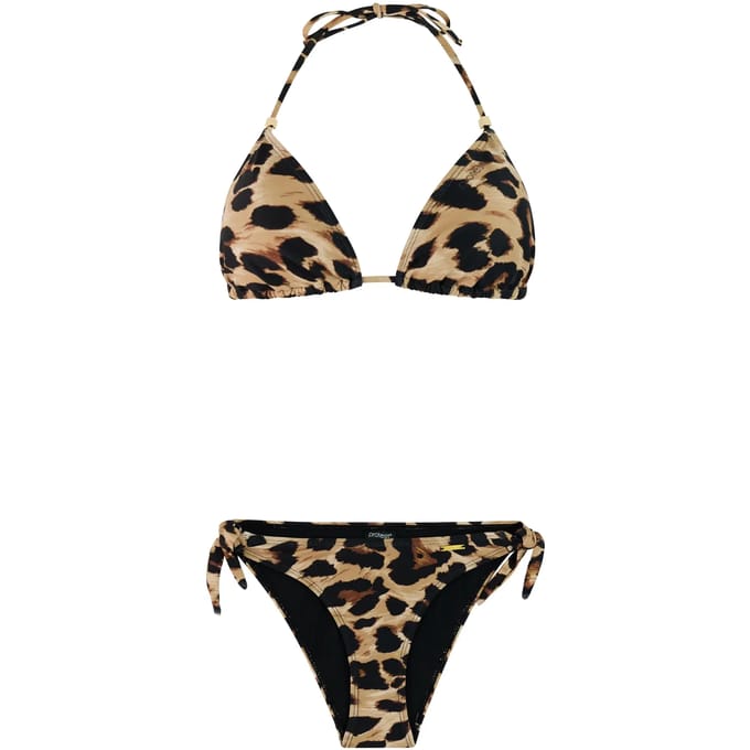 Protest PRTOlea - Triangel bikini set Dames - Koordsluiting - Uitneembare vulling - Normale pasvorm - Bruin