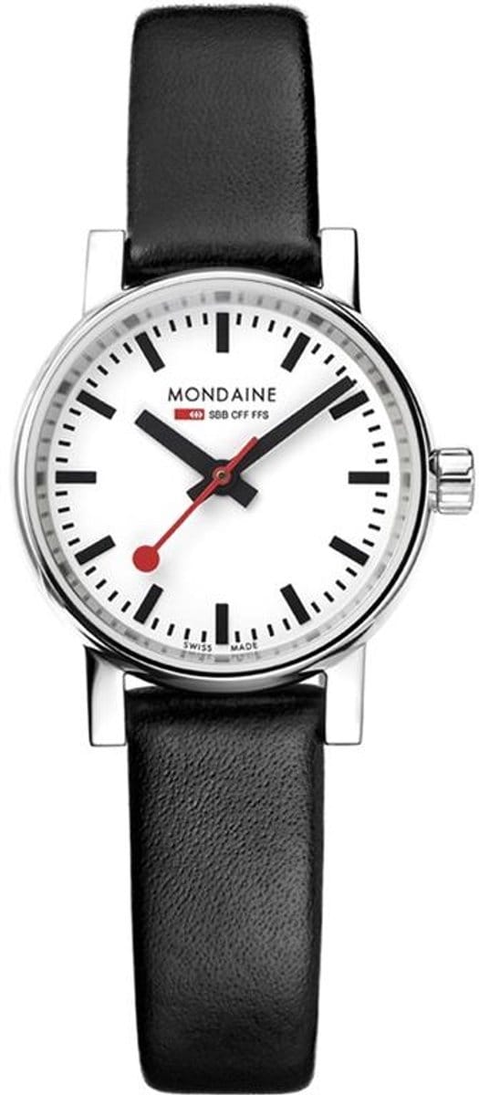 Mondaine MSE.26110.LB Evo2 Unisex Horloge Zwart Leer