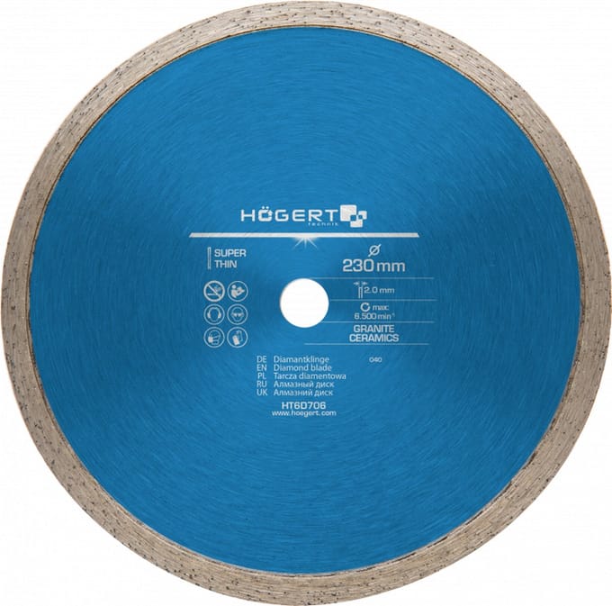 Diamantschijf - 230 х 2,0 х 22,3 mm