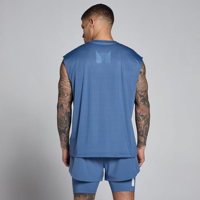 MP Men's Hybrid Oversized Mesh Tank - Slate Blue - S