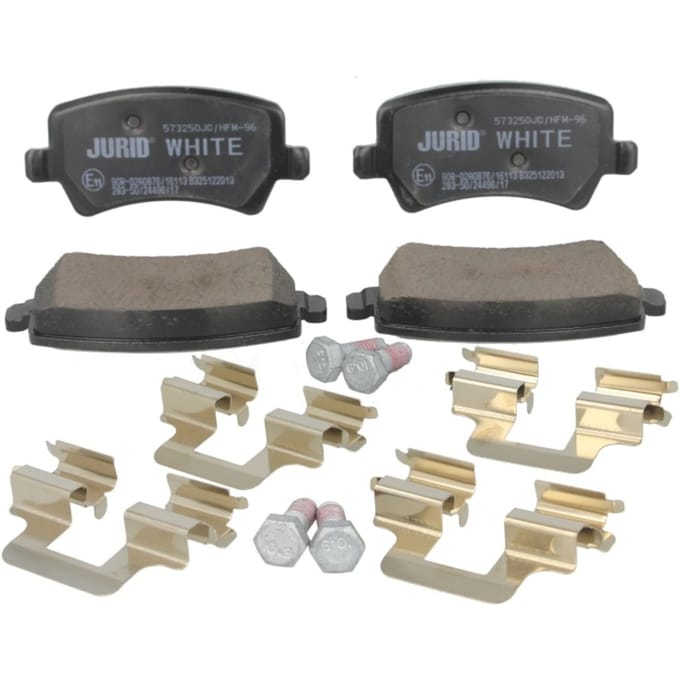 Remblokset JURID WHITE 573250JC, achter, Keramik