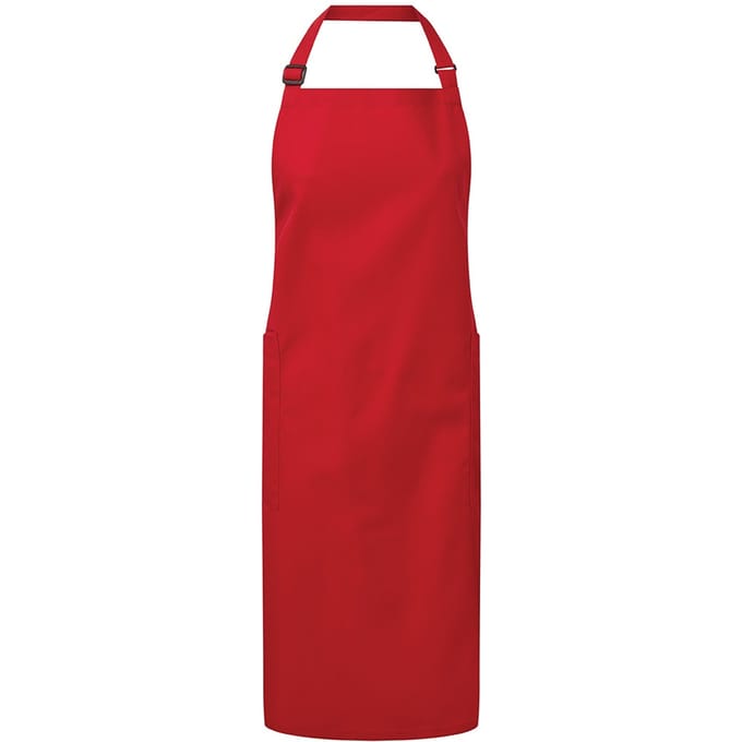 Premier Biologisch Fairtrade Gecertificeerd Gerecycled Volledig Schort (Rood)