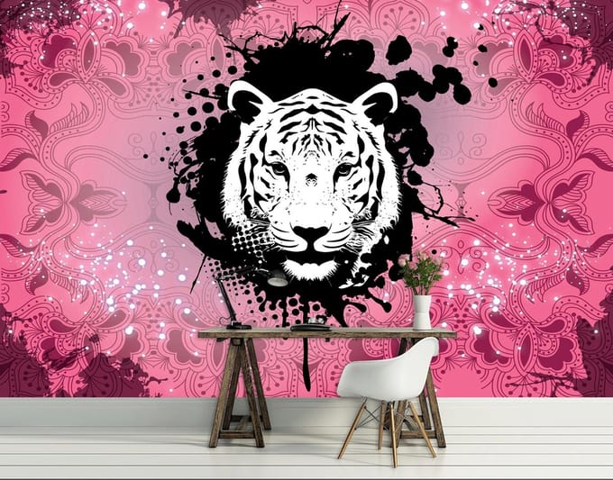 Tiger Abstract Photo Wallcovering