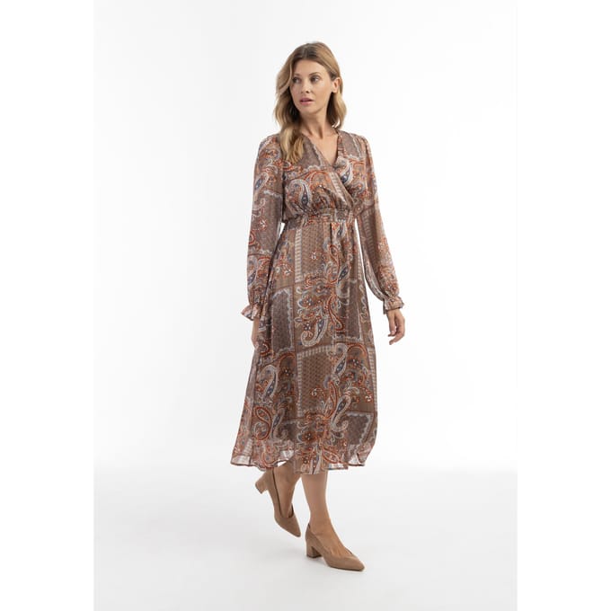 usha Maxi-jurk met paisleyprint nowles