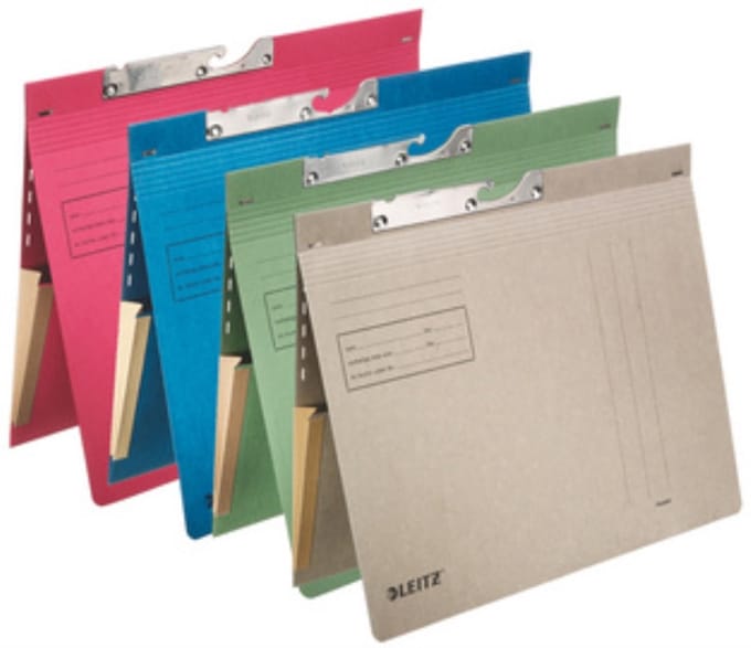LEITZ Pendelhefter, mit Dehntasche, A4, grau - für den Markt: D - A - L - CH - 50 Stück (2011-00-85)