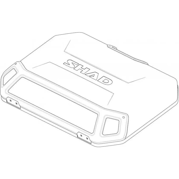 Aluminium topkoffer deksel Shad Terra