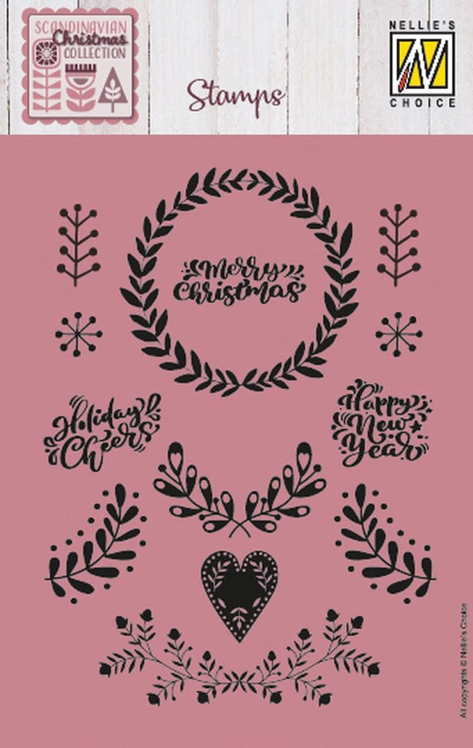 Nellie's Choice • Clear Stamps Kerstkrans 13st.