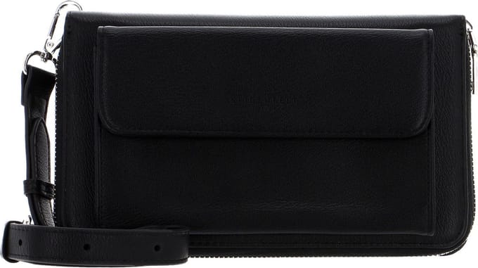 SEIDENFELT MANUFAKTUR Portemonnee Telefoontasje Linsell Multi Wallet Black Zwart