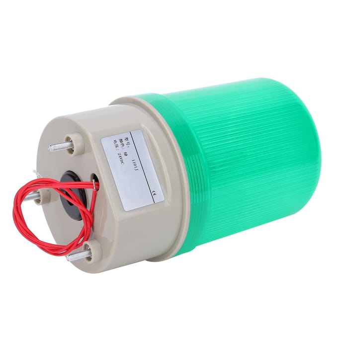 BERM Waarschuwingslicht Groen LED Stroboscoop Bakenlamp Vrachtwagens Noodwaarschuwing 5W 24VDC gray