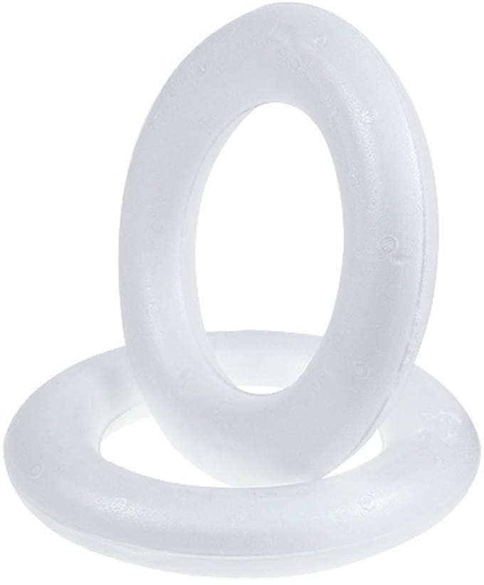Piepschuim ring Ø25cm groot 2st